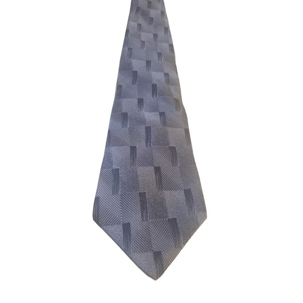 American‎ Traditions Neck Tie Men's Classic Style 100% Italian Silk Blue USA